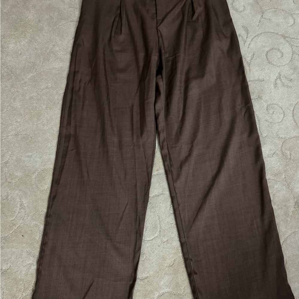 SHEIN Women's Solid Color Long Pants For Spring And Summer - Brown - Large